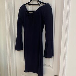 Navy Off-Shoulder Dress